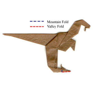 16th picture of simple origami velociraptor