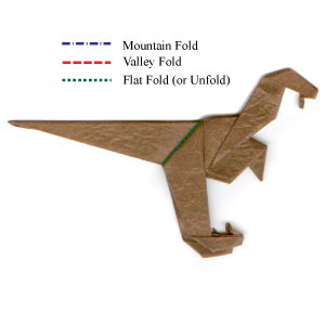 18th picture of simple origami velociraptor