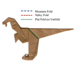 21th picture of simple origami velociraptor
