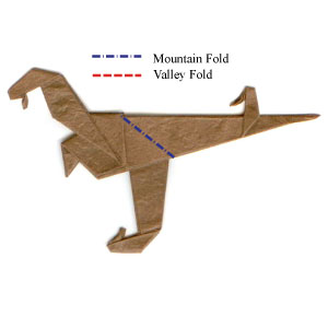 22th picture of simple origami velociraptor