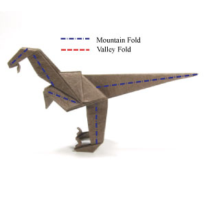 24th picture of simple origami velociraptor