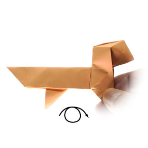 52th picture of standing origami puppy dog
