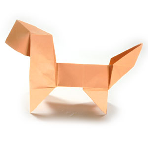57th picture of standing origami puppy dog
