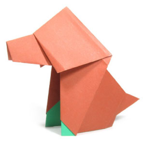 17th picture of sitting origami dog