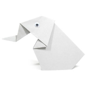 17th picture of sitting origami elephant