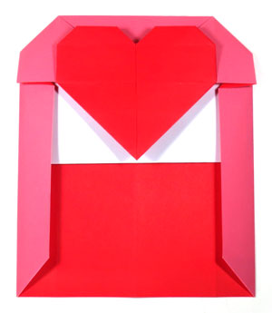 28th picture of large heart origami envelope