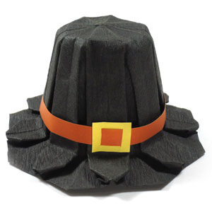 33th picture of origami pilgrim hat for Thanksgiving