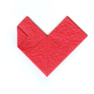 17th picture of 2D origami paper heart
