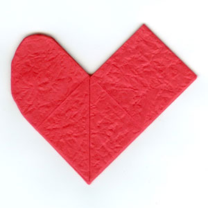27th picture of 2D origami paper heart
