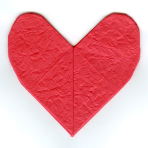 28th picture of 2D origami paper heart