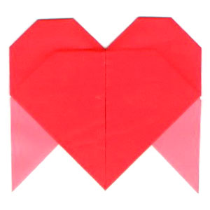 21th picture of origami heart with two legs