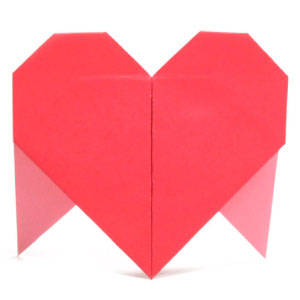 22th picture of origami heart with two legs