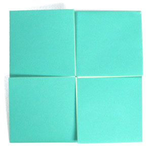 four-quadrant origami letter