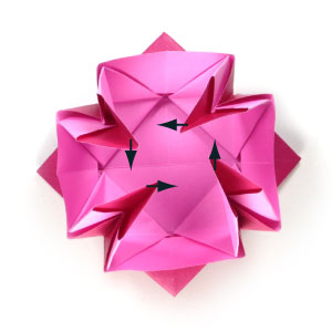 17th picture of pinwheel origami letter (or menko)