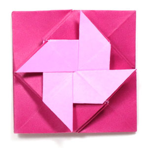 22th picture of pinwheel origami letter (or menko)