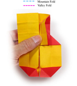 20th picture of 2D origami nutcracker