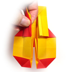25th picture of 2D origami nutcracker