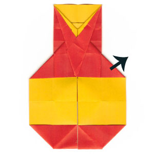 28th picture of 2D origami nutcracker