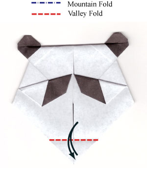 31th picture of face of origami panda