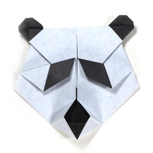 33th picture of face of origami panda