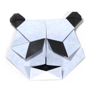 34th picture of face of origami panda