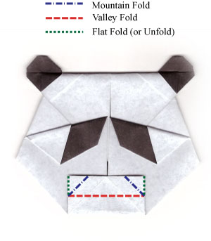 35th picture of face of origami panda