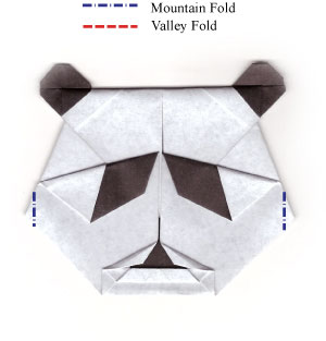 37th picture of face of origami panda