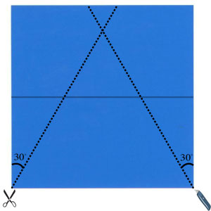 6th picture of equilateral triangle out of square paper