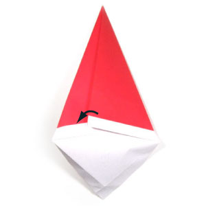 11th picture of origami Santa Claus's face
