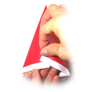 12th picture of origami Santa Claus's face