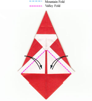 17th picture of simple origami Santa Claus