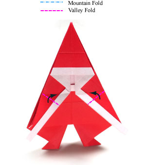 26th picture of simple origami Santa Claus