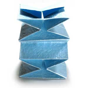 simple square origami spring (uncompressed mode)
