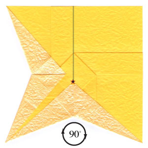 18th picture of 2D four-pointed origami star