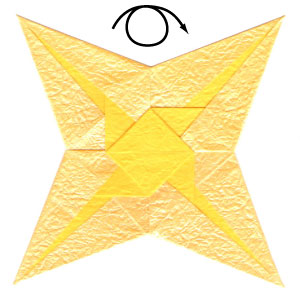 21th picture of 2D four-pointed origami star