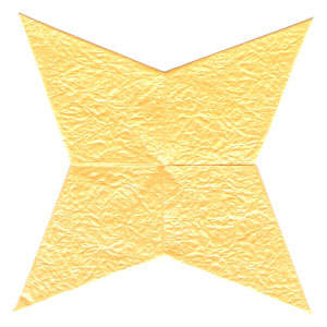 22th picture of 2D four-pointed origami star