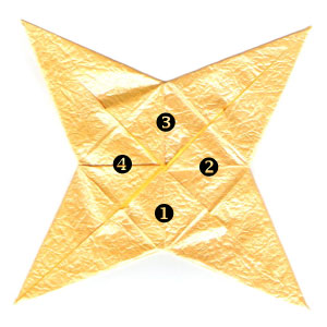 24th picture of 2D four-pointed origami star