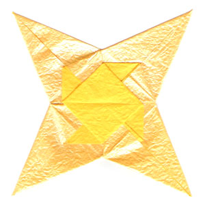 25th picture of 2D four-pointed origami star
