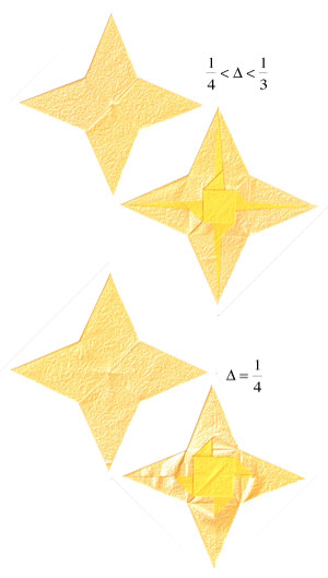 27th picture of 2D four-pointed origami star