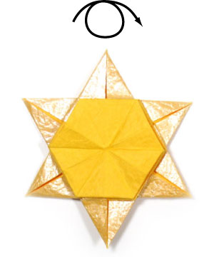 19th picture of 2D six-pointed origami star