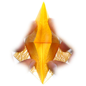 21th picture of 3D four-pointed origami paper star