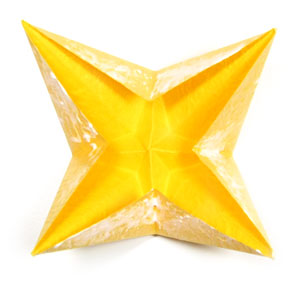 34th picture of 3D four-pointed origami paper star