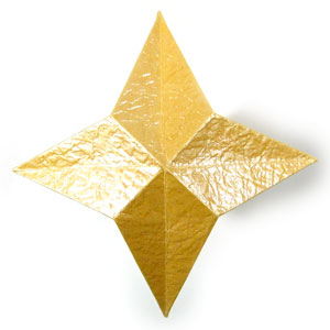 36th picture of 3D four-pointed origami paper star