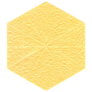 3D six-pointed origami paper star: new front side of paper