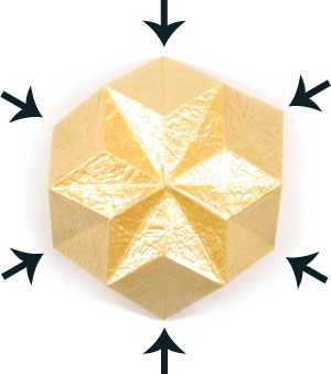 19th picture of 3D six-pointed origami paper star