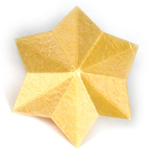24th picture of 3D six-pointed origami paper star