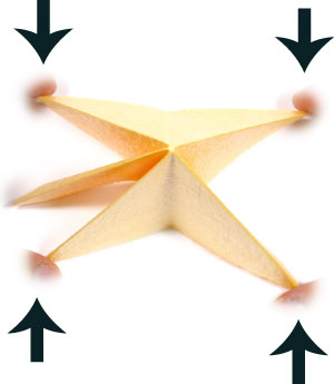 2nd picture of 2D five-pointed easy embossed origami paper star