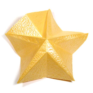 5th picture of 2D five-pointed easy embossed origami paper star