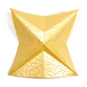 13th picture of 2D four-pointed easy embossed origami paper star
