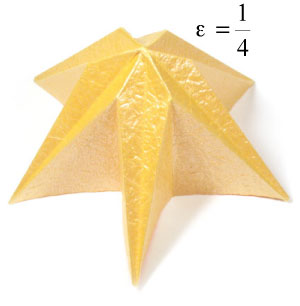 six-pointed easy embossed origami paper star